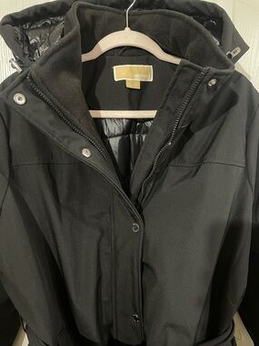 Michael Kors Black Womens Hooded Puffer Coat